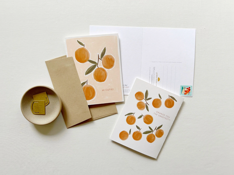 Love + Friendship Card - Hi Cutie + Orange You The Sweetest