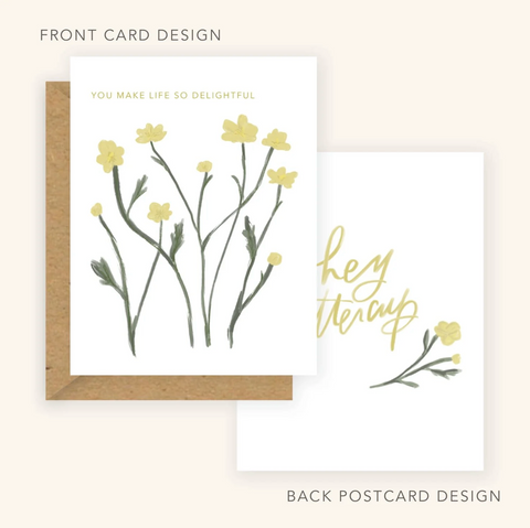 Love + Friendship Card - Delightful Life + Hey Buttercup