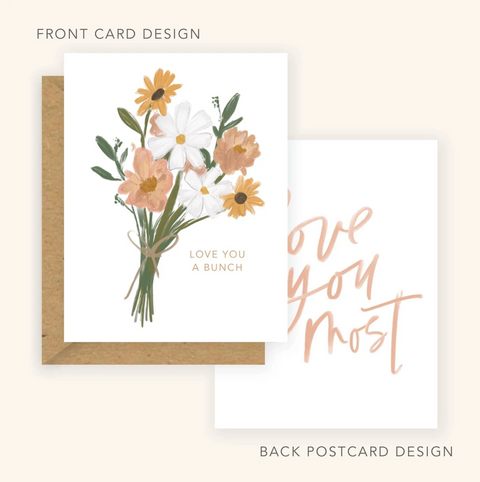 Love + Friendship Card - Love You Bunch Bouquet + Love You Most