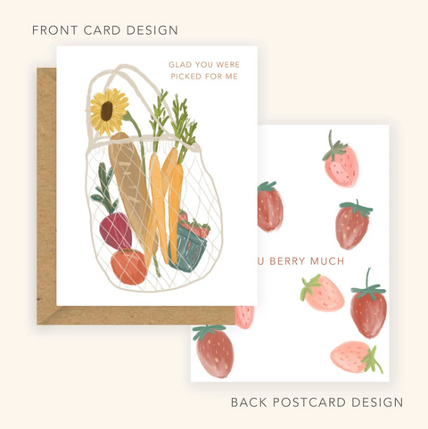 Love + Friendship Card - Picked For Me + Love You Berry Much