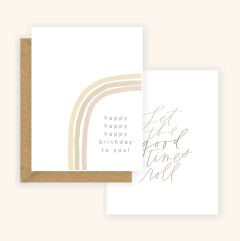 Happy Birthday Card - Rainbow/Good Times