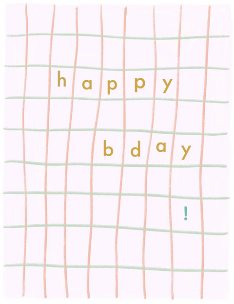Happy Birthday Card - Grid + Howdy