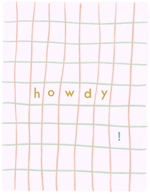 Happy Birthday Card - Grid + Howdy