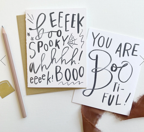 Fall Card - Eek Boo Spooky / You're Boo-tiful