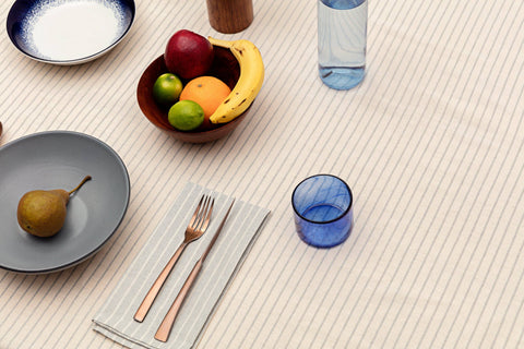 Natural Tablecloth - Modern Stripes