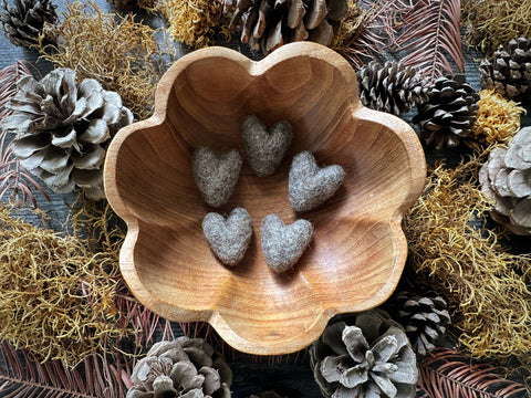 Felted Wool Mini Heart