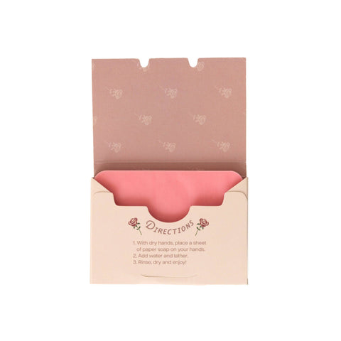 Paper Soap – Rose Scent, Travel Size, 50 Sheets by 123 Farm, photo 2
