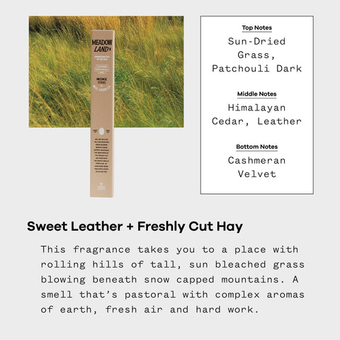Meadowland Incense Sticks – Grass, Cedar & Patchouli