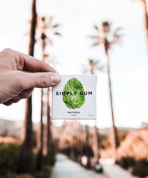 Peppermint Chewing Gum - Natural + Plastic-Free | 12 Pack