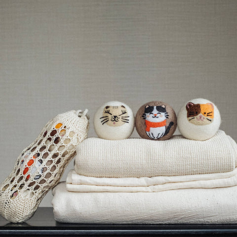 Cats: Natural Wool Dryer Balls – Gift Set of 3