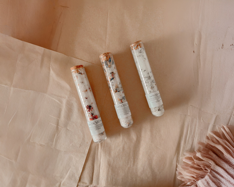 Test Tube Floral Salt Soak