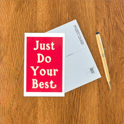 Postcard - Just Do Your Best Slogan