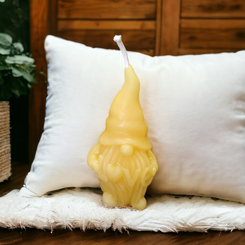 100% Pure Beeswax Candle - Love Gnome