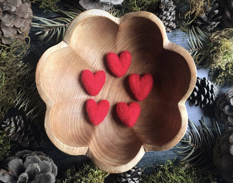 Felted Wool Mini Heart