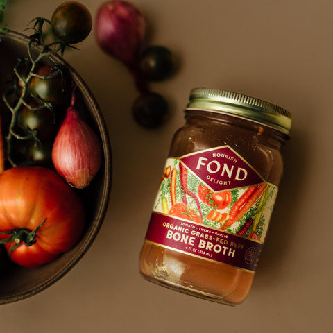 Tomato & Thyme Grass-fed Beef Bone Broth 14oz