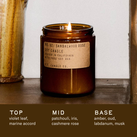 Sandalwood Rose - 7.2 oz Standard Candle by P.F. Candle Co., photo 4