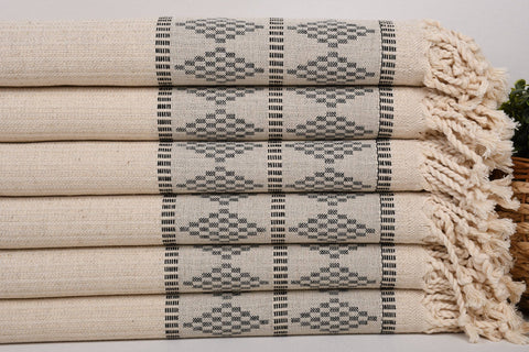 Organic Turkish Beach Towel - Black Diamond