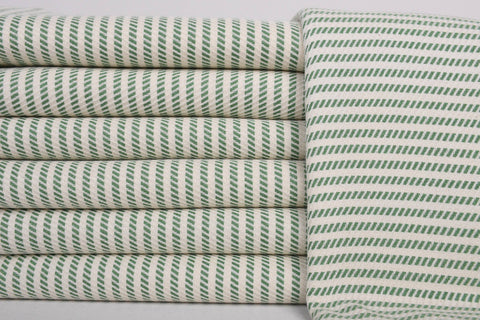 Organic Turkish Beach Towel - Green Striped