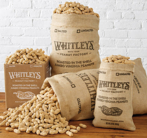 12 oz. Burlap Bag Salted Roasted-n-Shell Peanuts by Whitley's Peanut Factory, photo 3