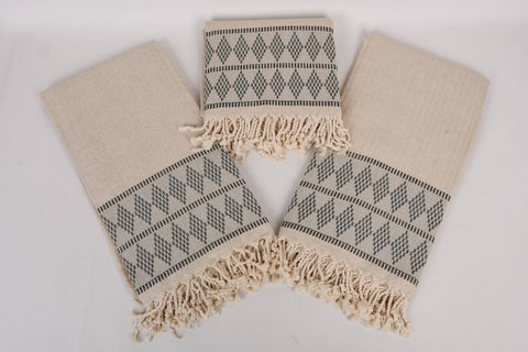 Organic Turkish Beach Towel - Black Diamond